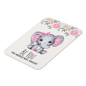 Funny Cute Gezegde ben jij met Schattige olifant Magneet (Linkerzijde)
