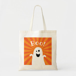 Funny Cute Ghost Boo Halloween Trick or treat Kind Tote Bag