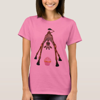 Funny Cute Giraffe en Cupcake T-shirt