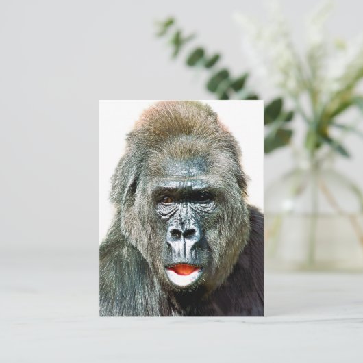 FUNNY CUTE GORILLA BRIEFKAART (Staand voorkant)