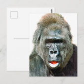 FUNNY CUTE GORILLA BRIEFKAART (Voorkant / Achterkant)