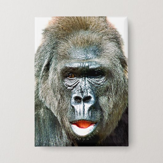 FUNNY CUTE GORILLA BUTTON (Voorkant)