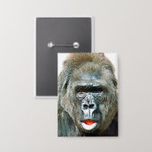 FUNNY CUTE GORILLA BUTTON (Voorkant / Achterkant)