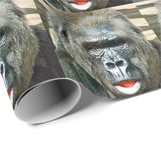 FUNNY CUTE GORILLA CADEAUPAPIER (Rol Hoek)
