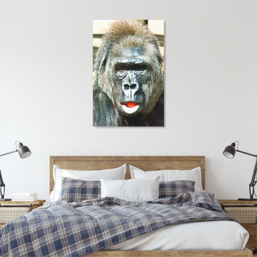FUNNY CUTE GORILLA CANVAS AFDRUK (Insitu (Slaapkamer))