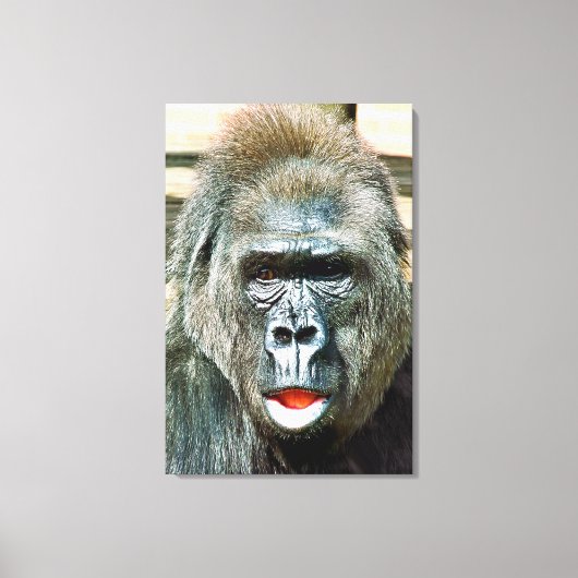FUNNY CUTE GORILLA CANVAS AFDRUK (Voorkant)