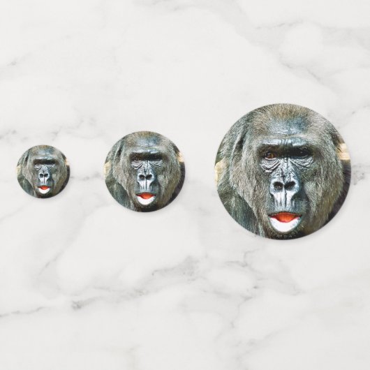 FUNNY CUTE GORILLA CONFETTI (Achterkanten)