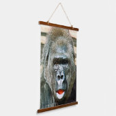 FUNNY CUTE GORILLA HANGEND WANDKLEED (Gebogen)