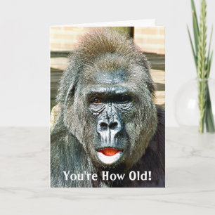FUNNY CUTE GORILLA KAART