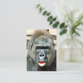 FUNNY CUTE GORILLA VISITEKAARTJE (Staand voorkant)