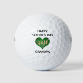 Funny Cute Grandpa Fathers Day Heart Golfer Golfballen (Voorkant)