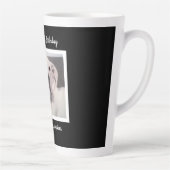 Funny Cute Grumpy White Dog 40th Birthday Black Latte Mok (Rechts)