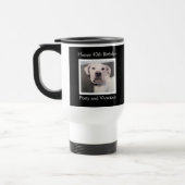 Funny Cute Grumpy White Dog 40th Birthday Black Reisbeker (Links)