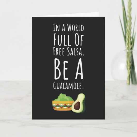 Funny Cute Guacamole Cards Fiesta Avocado Mexican Kaart (Voorkant)
