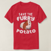 Funny Cute Guinea Pig Save The Furry Potato Premiu T-shirt (Design voorkant)