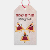 Funny Cute Hamentash Jewish Hebrew Purim Cadeaulabel (Achterkant)