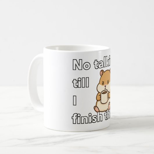 Funny cute Hamster Coffee Mug  Koffiemok (Voorkant links)