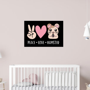 Funny Cute Hamster Lover Gift Poster