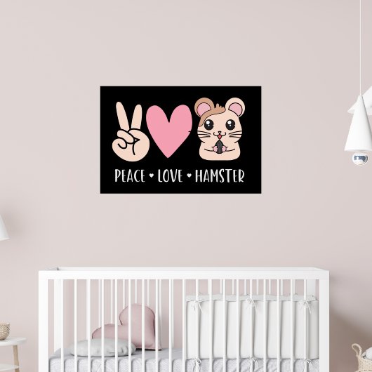 Funny Cute Hamster Lover Gift Poster (Kinderkamer 2)