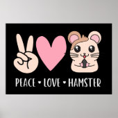 Funny Cute Hamster Lover Gift Poster (Voorkant)