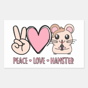 Funny Cute Hamster Lover Gift Rechthoekige Sticker
