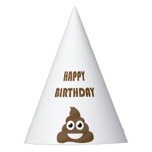 Funny Cute Happy Birthday Poop Emoji Feesthoedjes
