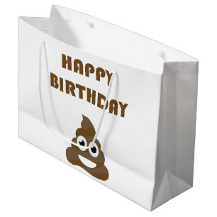 Funny Cute Happy Birthday Poop Emoji Groot Cadeauzakje