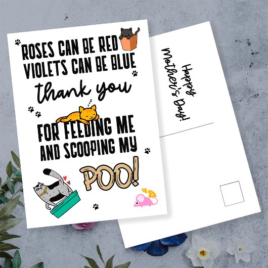 Funny Cute Happy Moederdag uit kat Briefkaart