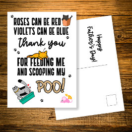 Funny Cute Happy Vaderdag uit kat Briefkaart