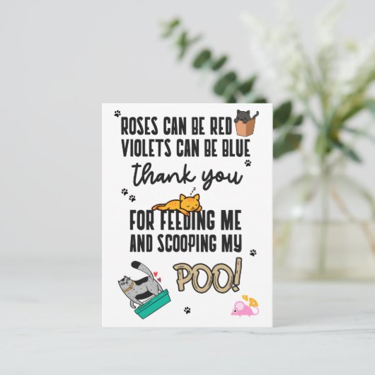 Funny Cute Happy Vaderdag uit kat Briefkaart (Staand voorkant)