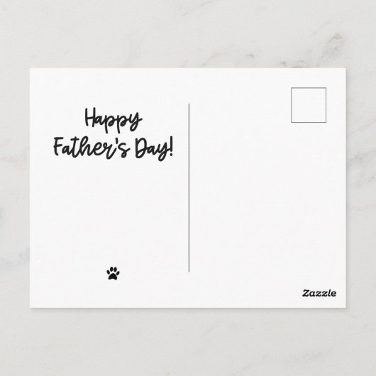 Funny Cute Happy Vaderdag uit kat Briefkaart (Achterkant)