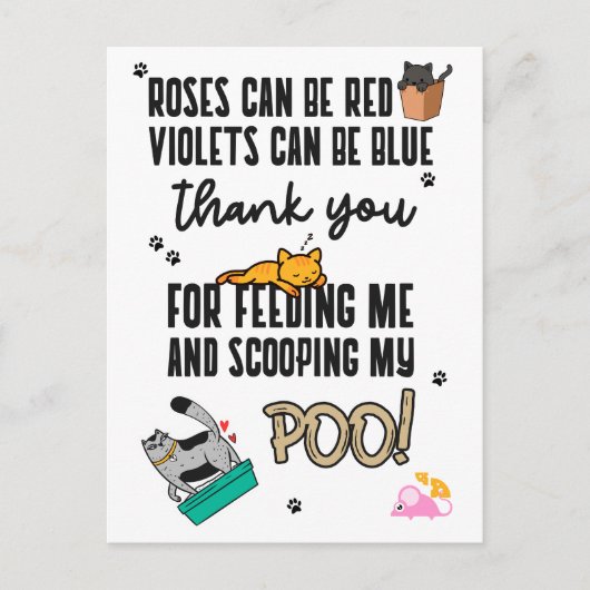 Funny Cute Happy Vaderdag uit kat Briefkaart (Voorkant)