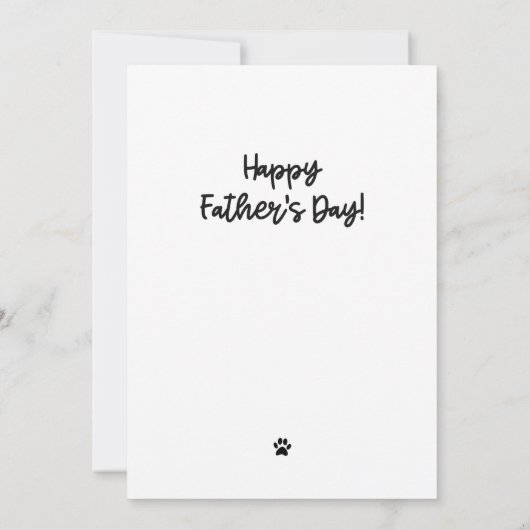 Funny Cute Happy Vaderdag uit kat Kaart (Achterkant)