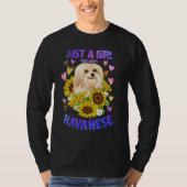 Funny Cute Havanese Dog Loving Girl Puppy Lover Wo T-shirt (Voorkant)