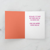 Funny Cute Hedgel Birthday Kaart (Binnen)