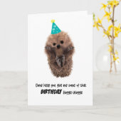 Funny Cute Hedgel Birthday Wenskaart Kaart (Gele Bloem)