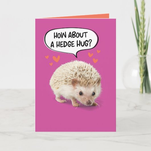 Funny Cute Hedgel die Prick uit de geboorte haalt Kaart (Voorkant)