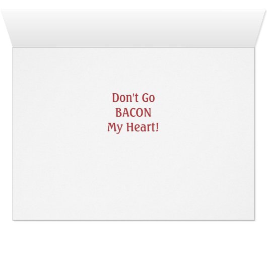 Funny Cute Hogs Kisses Pig Pun Sending Love Card (Binenzijde Horizontaal (Onderkant))