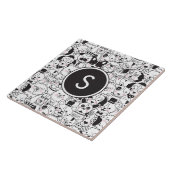 Funny Cute Hondenrassen Black en White, gepersonal Tegeltje (Zijkant)