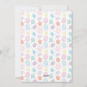 Funny Cute Hoppy Easter Elke Bunny White Feestdagenkaart (Achterkant)