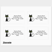 Funny Cute, ik heb de aankondiging van Black Cat v Rechthoekige Sticker (Vel)