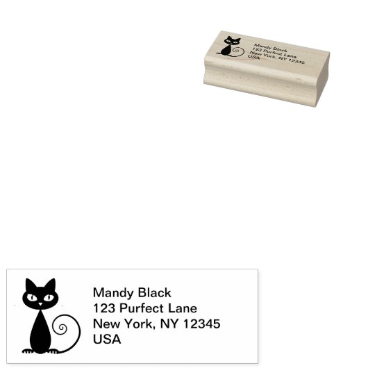 Funny Cute, ik heb de aankondiging van Black Cat v Rubberstempel (Gestempeld)