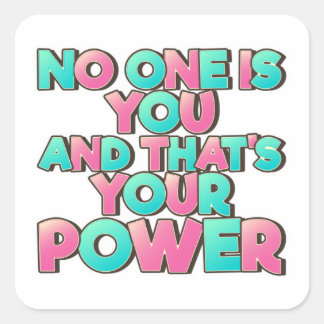 Funny Cute Inspirerend Quottes Motivatie Vierkante Sticker