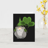 Funny Cute Irish Gnome St Patricks Day Heart Ballo Kaart (Gele Bloem)