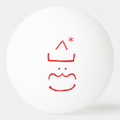 Funny Cute Jolly Santa Kerstping Pong Ball (Voorkant)