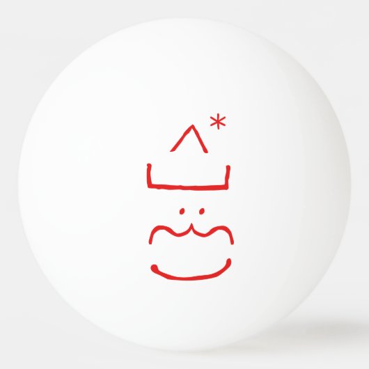 Funny Cute Jolly Santa Kerstping Pong Ball (Voorkant)