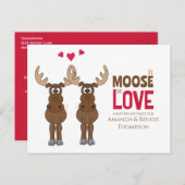 Funny Cute Jubileum Party Whimsical Moose Briefkaart (Voorkant / Achterkant)