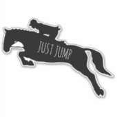 Funny Cute Just Jump Horse Equestrian Car Window Sticker (Voorkant)