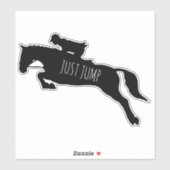 Funny Cute Just Jump Horse Equestrian Car Window Sticker (Vel)