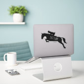 Funny Cute Just Jump Horse Equestrian Car Window Sticker (Laptop op bureau)